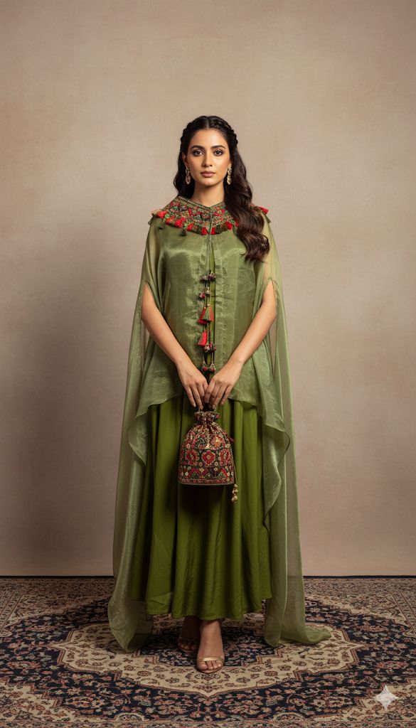 Green Tissue Boho Set