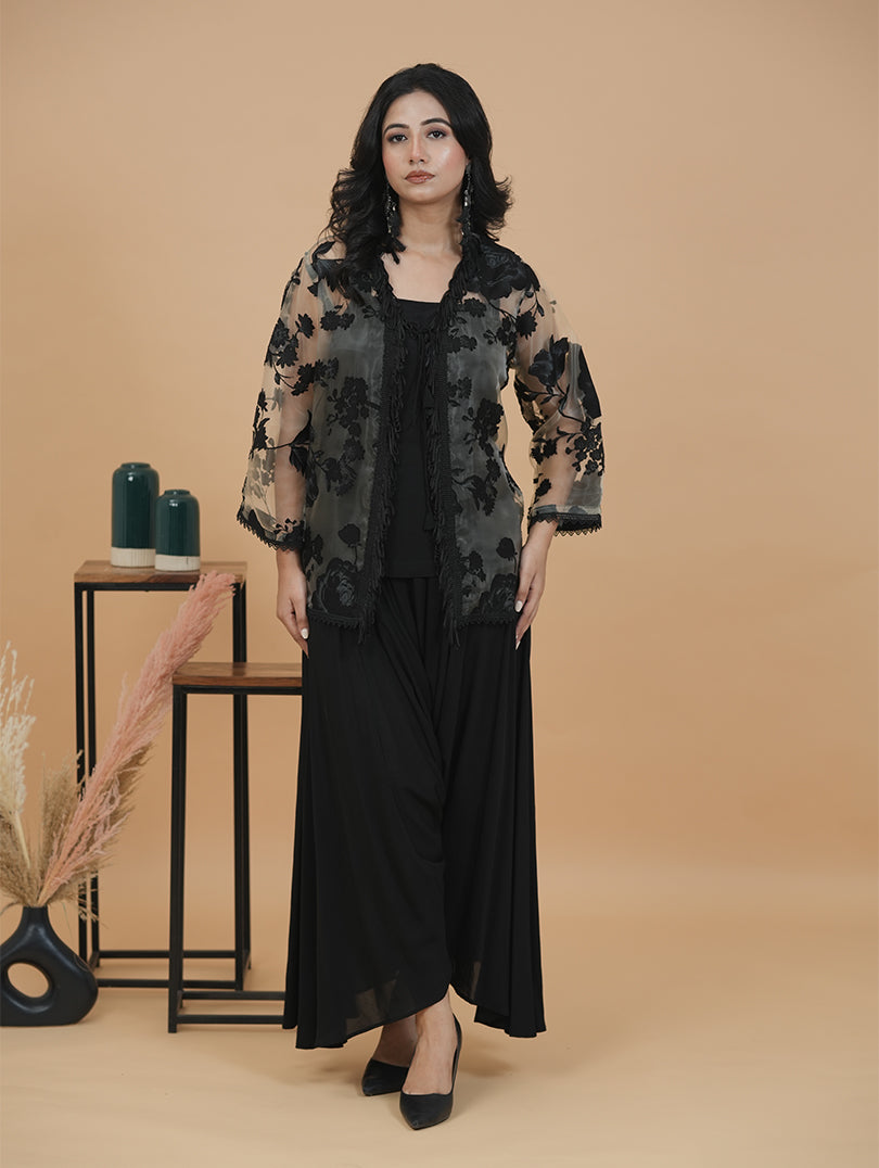 Black Indo Western 3pc Set