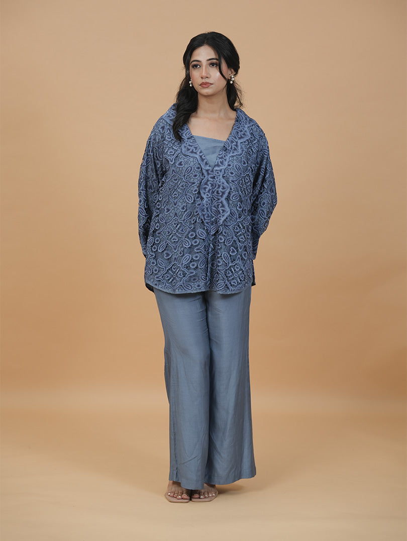 Blue Cutwork Set