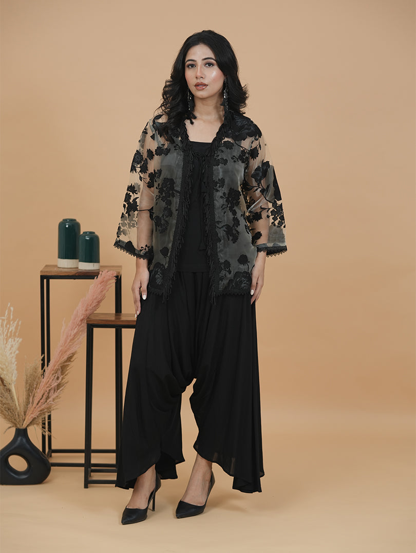 Black Indo Western 3pc Set