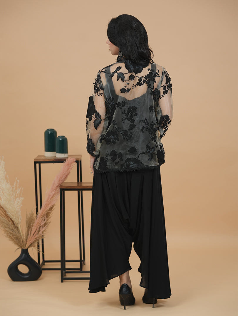 Black Indo Western 3pc Set