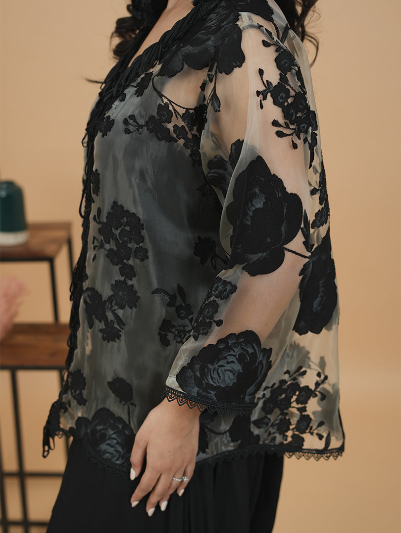 Black Indo Western 3pc Set