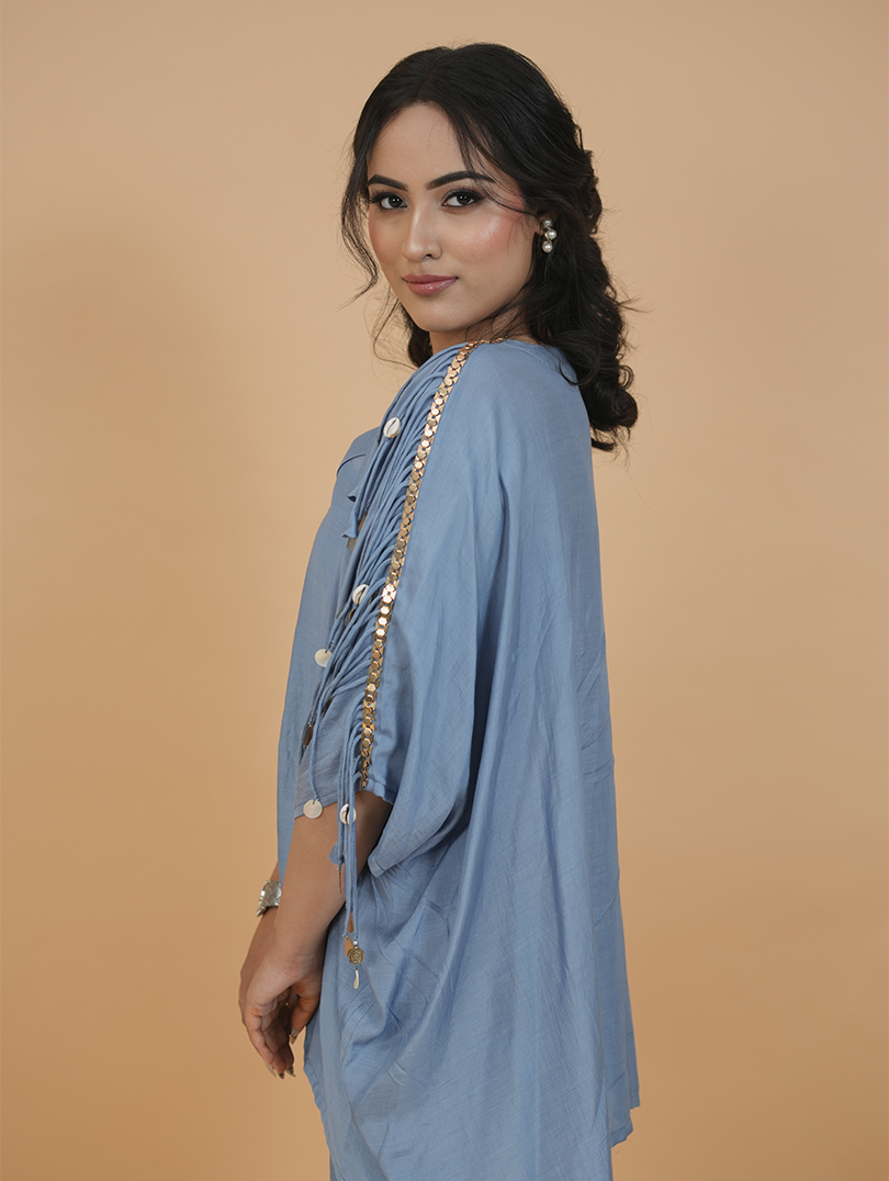 Soft Blue Fringes Set