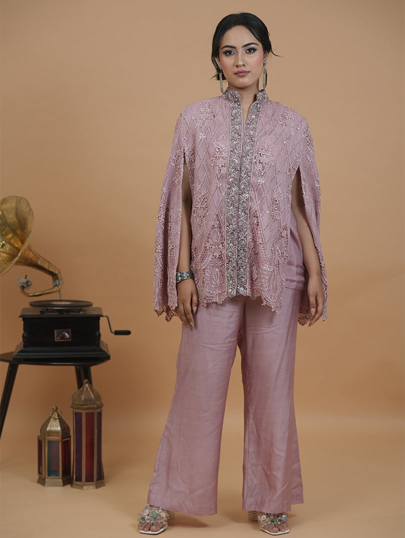Formal Pink Cape Set