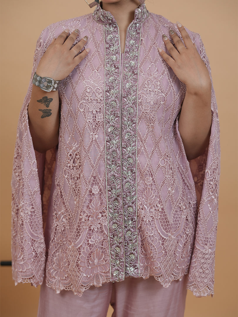 Formal Pink Cape Set