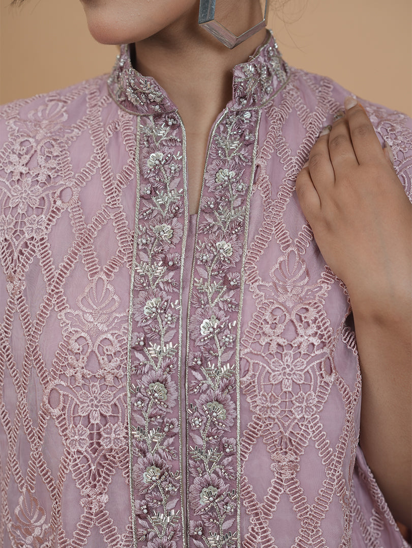 Formal Pink Cape Set