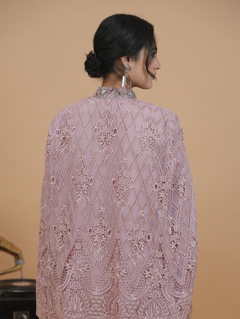 Formal Pink Cape Set