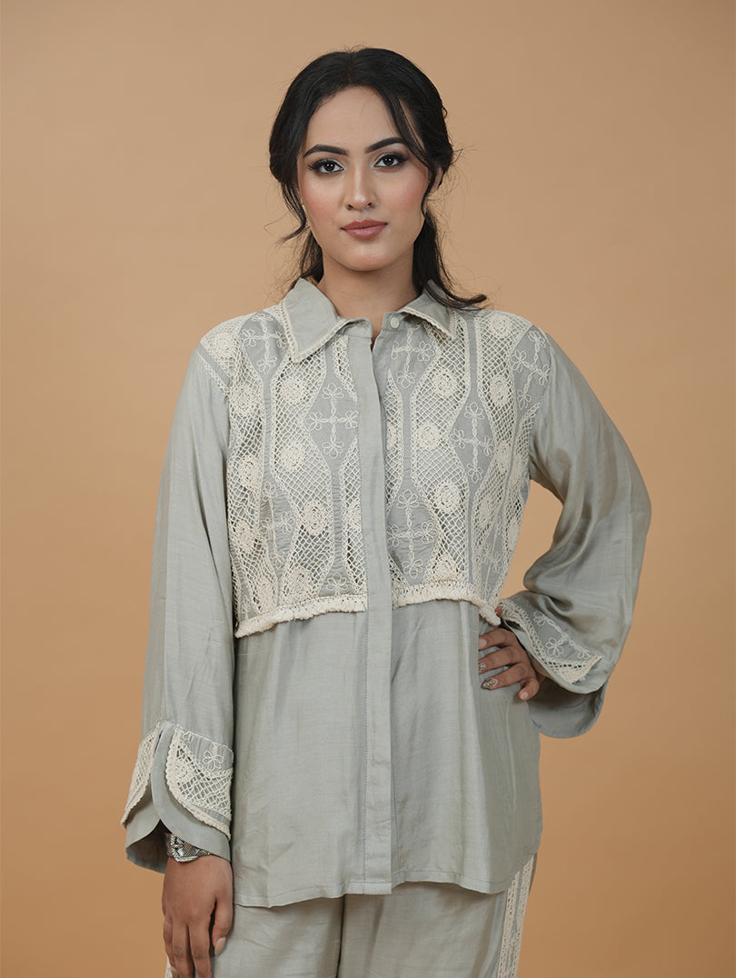 Ash Mist Crochet Co-ord Set