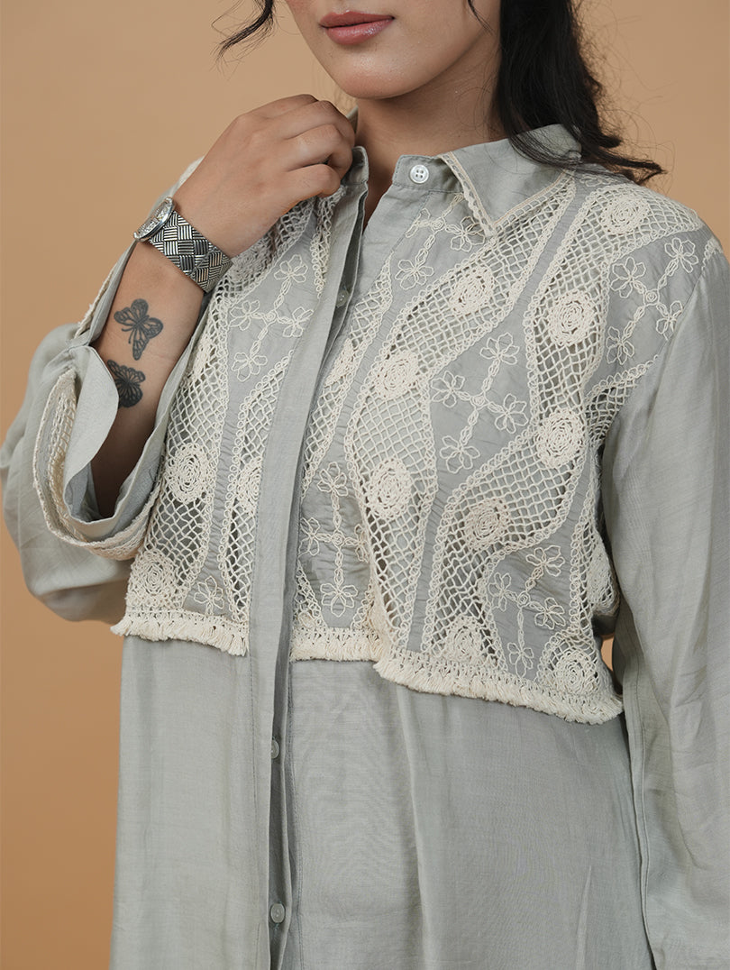 Ash Mist Crochet Co-ord Set