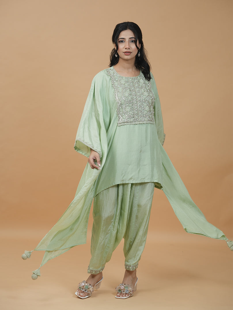 Mint Luxe Kaftan Set