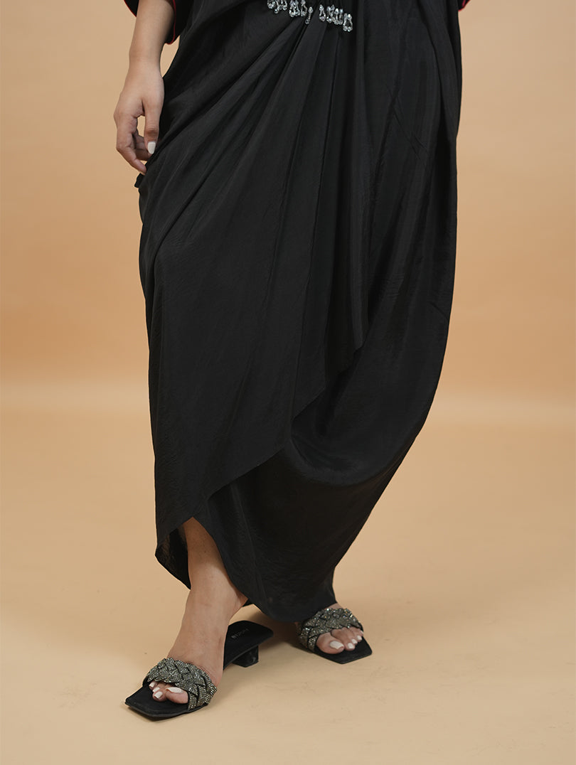 Black Boho Scarlet Kaftan Set