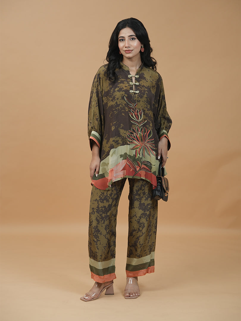 Olive Terra Bloom Co-ord Set