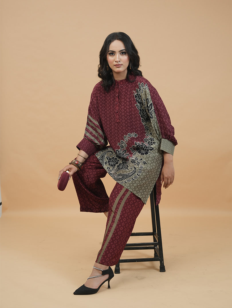 Garnet Sage Bloom Co-ord Set