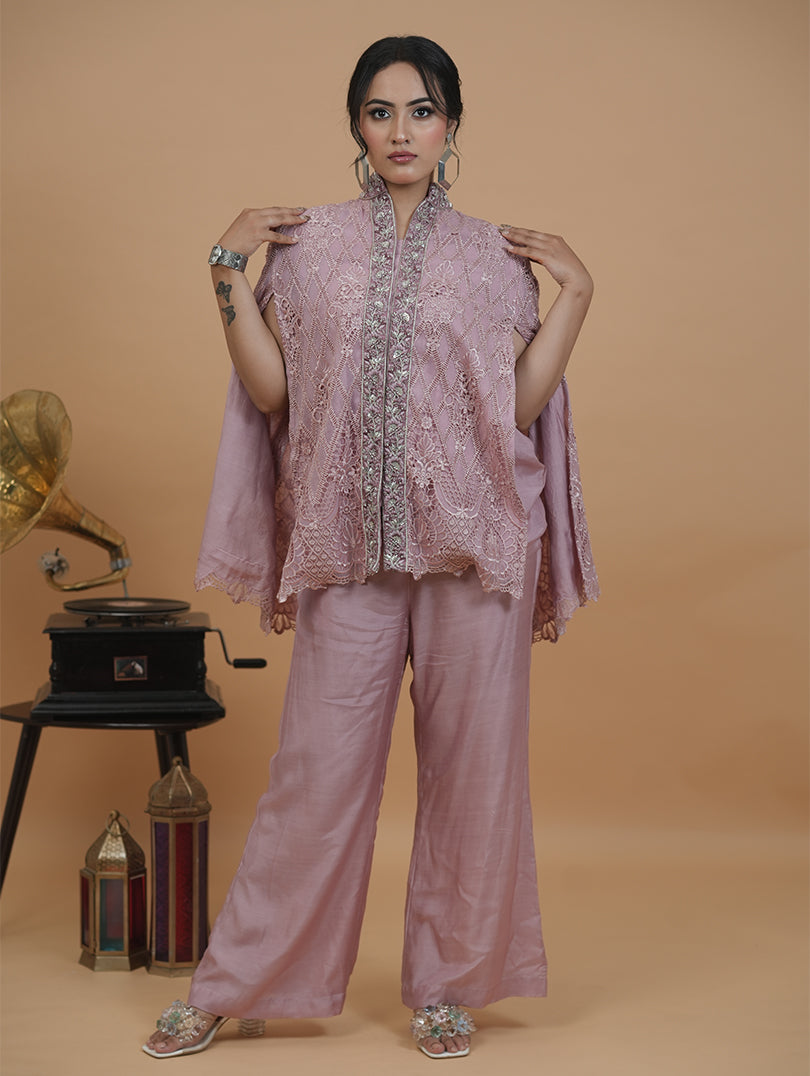Formal Pink Cape Set