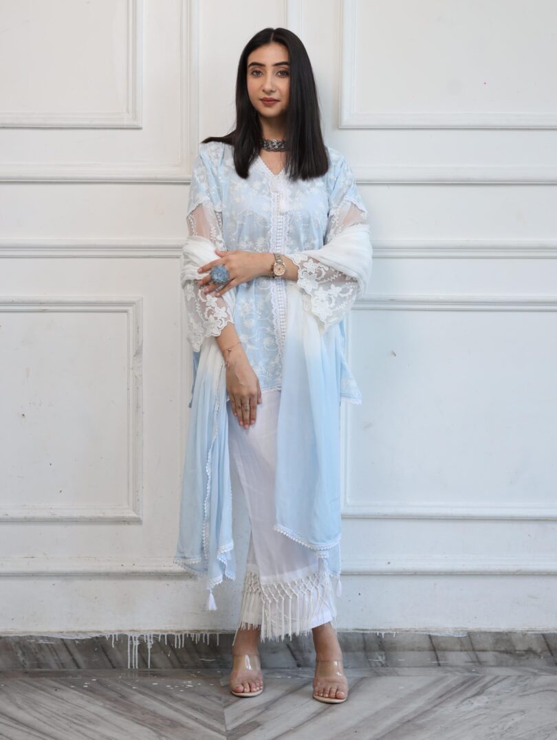 Pastel Blue Summer Suit - Image 2