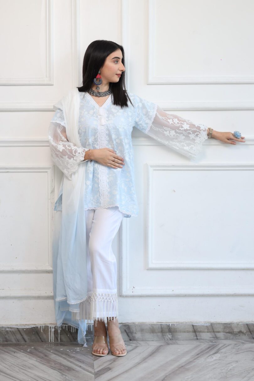 Pastel Blue Summer Suit - Image 4