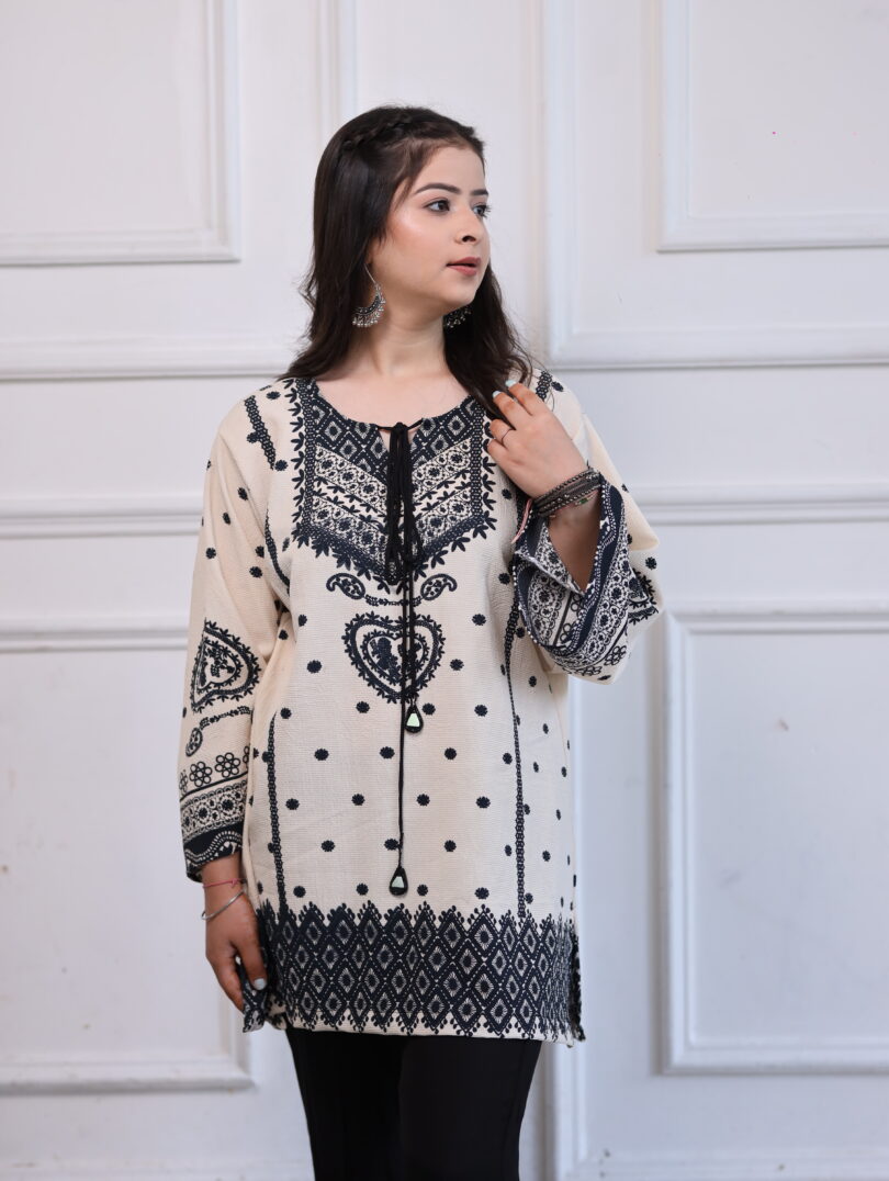 Black and White Printed Elegance Cord Set - Image 2
