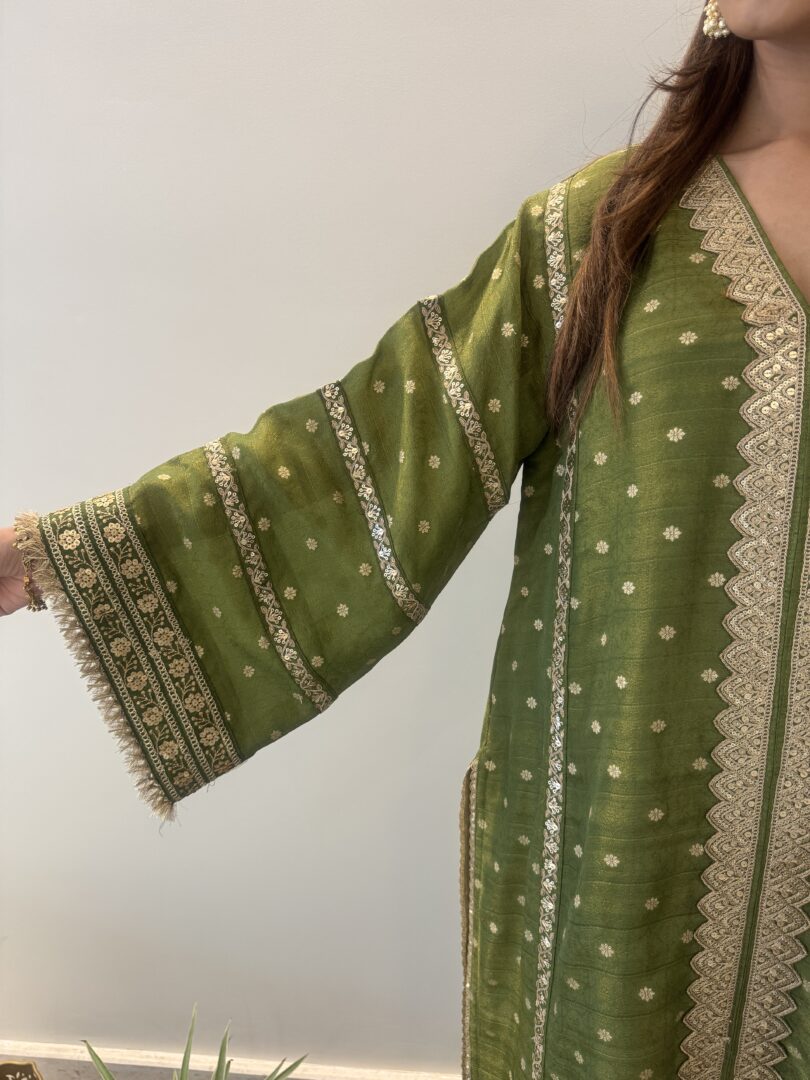 Verdant Grace Green Tissue Suit - Image 5