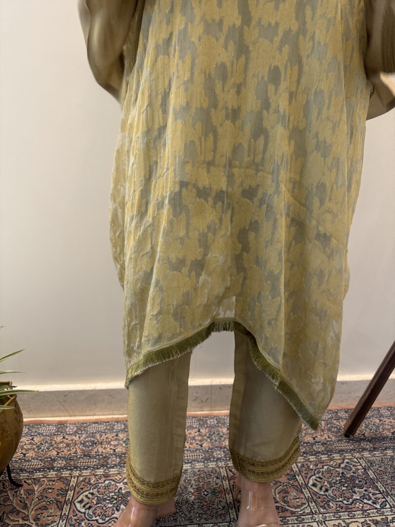 Mint Pastel English Green Kaftan Set - Image 3